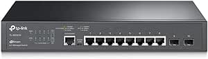 TP-Link JetStream 8-Port Gigabit L2 Managed Network Switch with 2 SFP Slots, L2/L3/L4 QoS and IGMP snooping with WEB/CLI managed modes, Fanless, Rack Mountable (TL-SG3210)