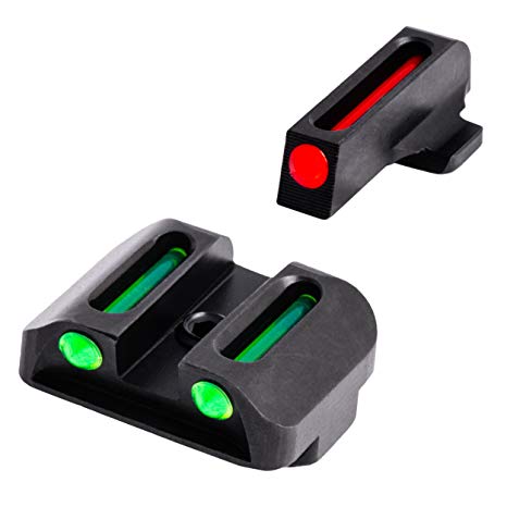 TRUGLO Fiber-Optic Front and Rear Handgun Sights for Springfield XD, XDM (excluding 5.25" Comp Series) and XDS