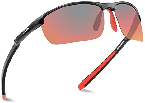 JOJEN Sports Polarized Sunglasses for Men Women TR90 Ultralight Frame JE002