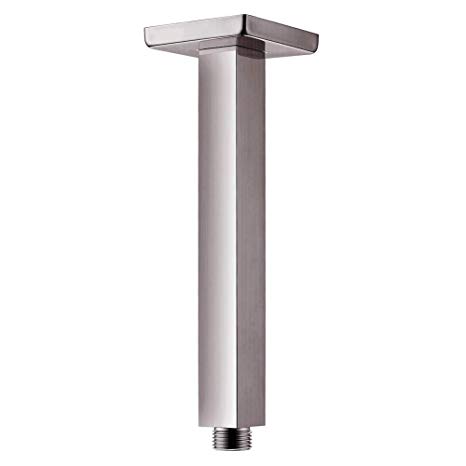 SR SUN RISE 11.8 Inch Ceiling Mounted Shower Arm Square Arm of Solid Brass Brushed Nickel 300mm