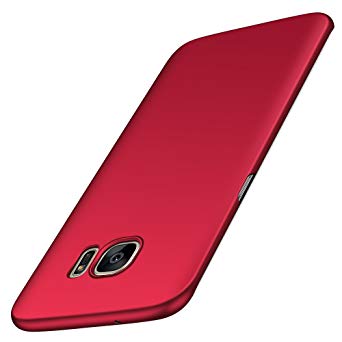 Anccer Samsung Galaxy S7 Edge Case [Colorful Series] [Ultra-Thin] [Anti-Drop] Premium Material Slim Full Protection Cover (Not fit for Samsung S7)-Smooth Red