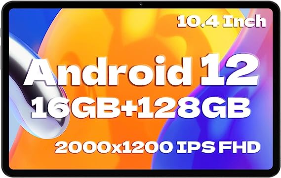 TECLAST Android 12 Tablet 10.4 inch Tablet, T40S 16GB 128GB Tablet with 1TB Expand, 8 Core Processor Android Tablets, 2000 * 1200 FHD, 2.4G/5G WiFi, 6000mAh, Bluetooth 5.0, GPS, 5MP 8MP Dual Camera