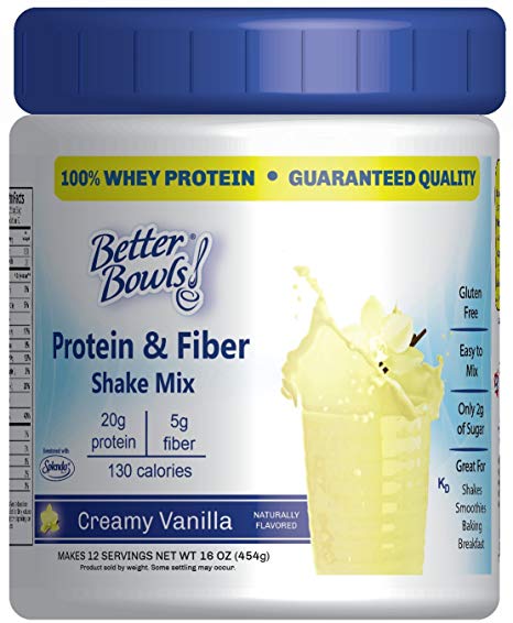 Better Bowls High Protein And Fiber, Gluten-Free Shake Mix, Creamy Vanilla, 1 Pound ( 12 Servings )