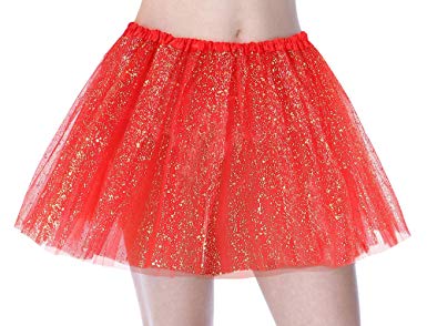 EPGM Tutu Women's Sparkle Sequin Triple Layered Tulle Party Dance Ballet Skirt