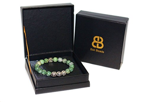 Men's Jade Bracelet, Qinghai Green Jade and Sterling Silver Bracelet, Men's Designer Bracelet