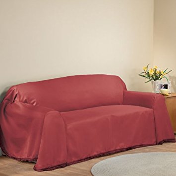 NEW FURNITURE THROW COVERS, Sofa Cover - 70" x 140", Burgundy
