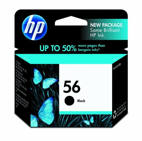 HP 56 Black Original Ink Cartridge (C6656AN)