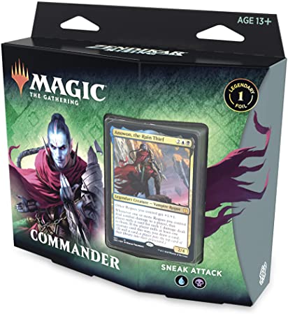 Magic: The Gathering Zendikar Rising Commander Deck – Sneak Attack | 100 Card Ready-to-Play Deck | 1 Foil Commander | Blue-Black