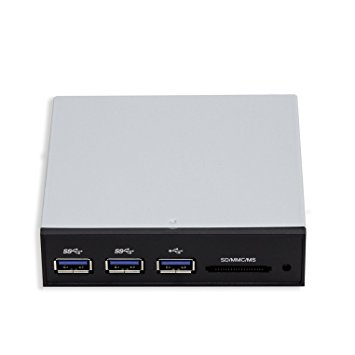 InfoZone  3.5-Inch Front Bay USB 3.0 Expansion Port and Card Reader Front panel (SY-HUB50044)