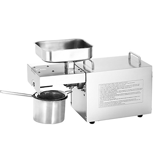 LOVSHARE Automatic Oil Press Machine Stainless Steel 95% Oil Yield Oil Expeller Machine 3 Settings Commercial Oil Press Machine Extractor for Home