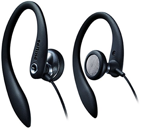 Philips Flexible Earhook Headphones SHS3200/98 (Black)