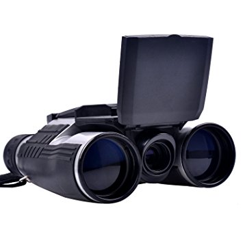 Binoculars, PYRUS 12x32 Binoculars With Camera 2" LCD Display Handsfree Neck Strap for Bird Watching and Concerts