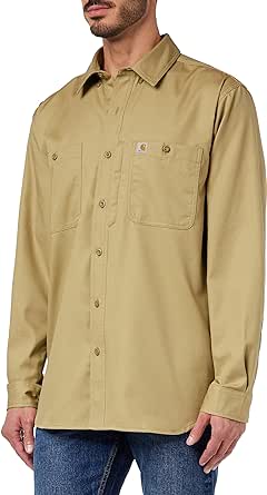 Carhartt Men's Rugged Professional Series Relaxed Fit Canvas Long Sleeve Work Shirt