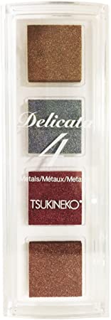 Tsukineko Delicata 4 Pigment Inkpad, Celestial Copper/Bronze Burst/Golden Glitz/Silver