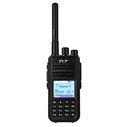 GBTIGER TYT MD - 380 DMR Portable Walkie Talkie, Digital Radio UHF 400 - 480MHz, Up to 1000 Channels with Colorful LCD Display Programming Cable and 2 Antenna