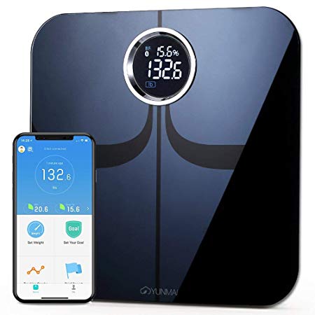 YUNMAI Body Fat Scale with Fitness APP & Body Composition Monitor with Extra Large Display