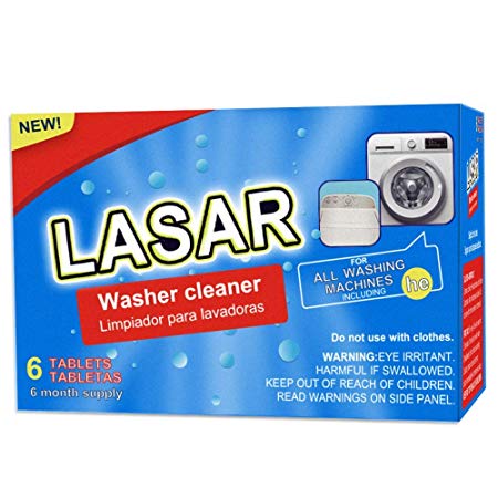 LASAR Natural Multi-Purpose Washing Machine Cleaner 6 Tablets for All Washing Machine