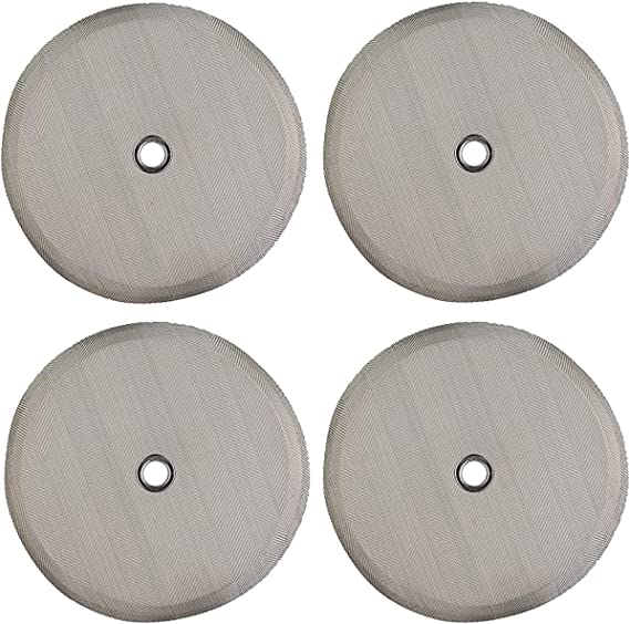 French Coffee Press Replacement Filter - 2.6" Universal 3-Cup (350ml) Reusable Stainless Steel Metal Filter Mesh for Bodum French Press Coffee Makers, Espresso & Tea Machines(4 Pack)