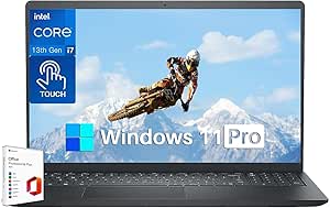 Dell Inspiron 15 3530 Laptop Windows 11 Pro, 15.6” FHD Touchscreen Business Laptop, Intel 10 Cores i7-1355U Up to 5.0 GHz CPU, 32GB RAM, 1TB SSD, Wi-Fi 6, Webcam, Microsoft Office Lifetime License