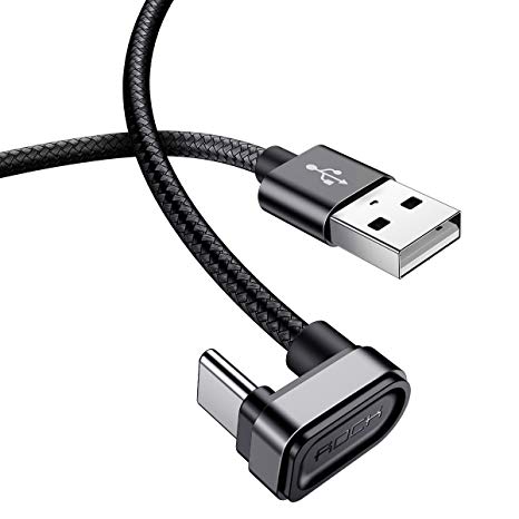 USB Type C Cable, ROCK 180 Degree U-Shaped Nylon Braided Long Cord USB Type A to C Fast Charger Game Playing Cord for for Macbook, Google Pixel, Nexus 6P 5X, Nintendo Switch, Samsung Galaxy S9/S9 Plus