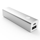 Vinsic Tulip 3200mAh Power Bank 5V 1A External Mobile Battery Charger Pack for iPhone iPad iPod Samsung Devices Cell Phones Tablet PCs Silver