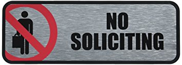 COSCO No Soliciting Image/Message Sign (COS098208)