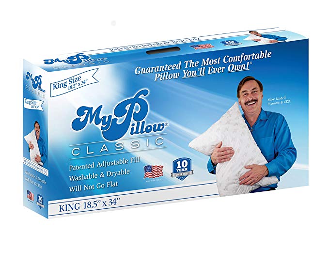 My Pillow Classic Series [King, Extra Firm Fill] Now Available in 4 Loft Levels
