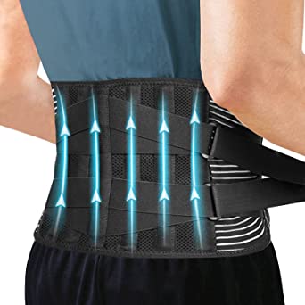 Eikosha Back Brace , Back Support Belt for Women & Men, Breathable Lower Back Brace with Lumbar Pad Adjustable Back Brace Size Small