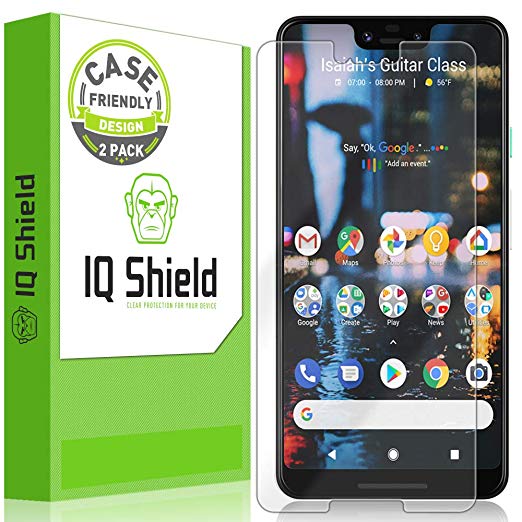 Google Pixel 3 XL Screen Protector [Case Friendly](2-Pack), IQ Shield LiQuidSkin Full Coverage Screen Protector for Google Pixel 3 XL HD Clear Anti-Bubble Film