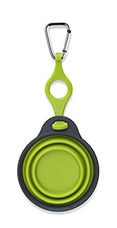 Dexas Popware for Pets Travel Pet Cup with Bottle Holder and Carabiner