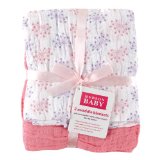 Hudson Baby Hudson Baby Muslin Swaddle Blankets Pink Flowers 2 Count