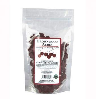 Unsweetened Dried Cherries by Brownwood Acres - No Added Sugars, Oils or fillers - Just Cherries! (1 Pound)