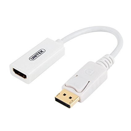 UNITEK Gold Plated DisplayPort DP to HDMI 4K UHD HDTV Male to Female Converter Adapter With Audio, White
