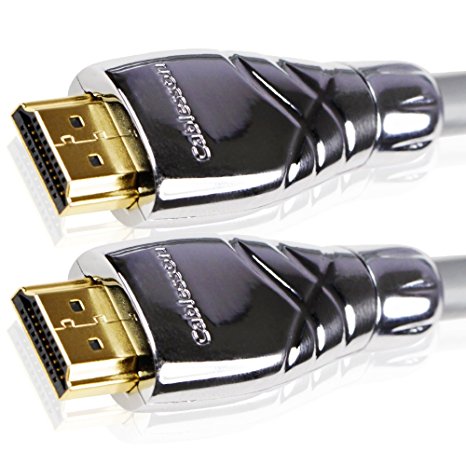 Cablesson Maestro 1ft / 0.5m High Speed HDMI Cable - 8k, 3D, Full HD, Ultra HD, 2160p, HDR, ARC, Ethernet - (HDMI 2.1/2.0b/2.0a/2.0/1.4) For PS4, Xbox One, Wii, Sky Q, LCD, LED, UHD, CL3 certified - Grey