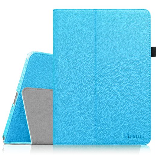 Fintie iPad Air 2 Case [Corner Protection] - Slim Fit Leather Folio Case with Smart Cover Auto Sleep / Wake Feature for Apple iPad Air 2 (iPad 6) 2014 Model, Blue