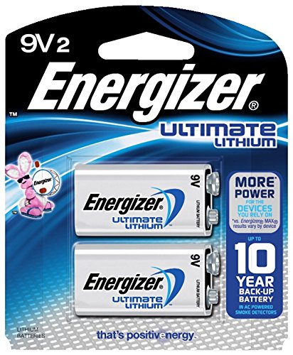 Energizer Ultimate Lithium 9V 2-Pack - L522BP2