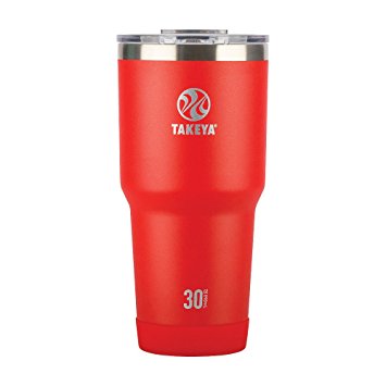 Takeya Actives 30oz Insulated Stainless Tumbler with Flip Lid, 30oz, Fire