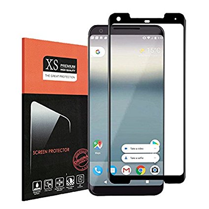 For Google Pixel 2 XL Tempered Glass Screen Protector,Acoverbest 9H [Case Friendly][HD Anti-Fingerprint] [Bubble Free] [Scratch Proof] Screen Protector for Google Pixel2 XL Black