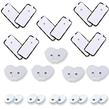 Replacement Tens Unit Pads All Sizes 5 Pairs of each sizes Electrode Self Adhesive Replacement Electodes Large Medium Small