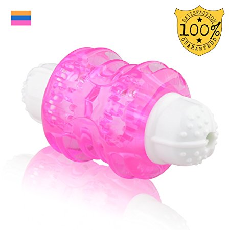 Dog Chew Toys Indestructible Squeaky Toys With Durable Rubber For Dog Chewing, Tooth Cleaning And Playing 5.0 inches