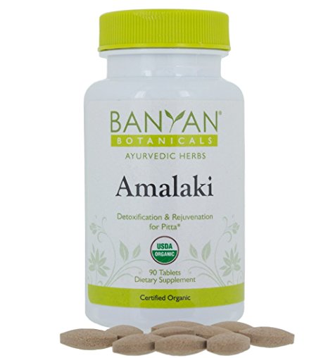 Banyan Botanicals Amalaki (Amla) - USDA Organic, 90 tablets - Embilica officinalis - Ayurvedic Antioxidant for Hair, Skin, & Digestion*