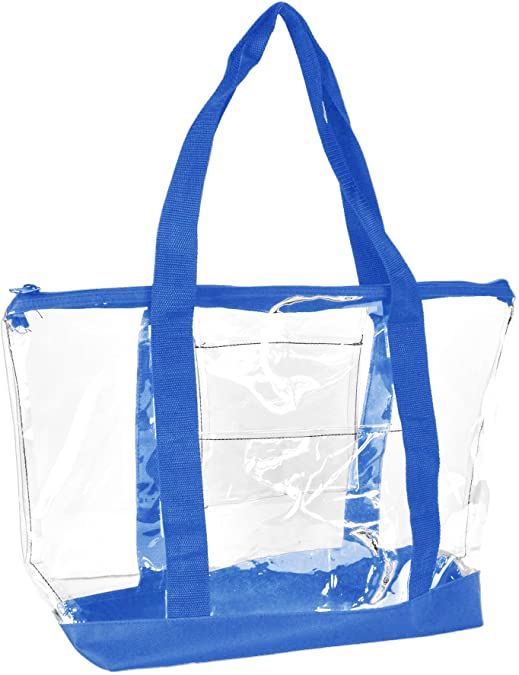 DALIX Clear Shopping Bag Security Work Tote Shoulder Bag Womens Handbag