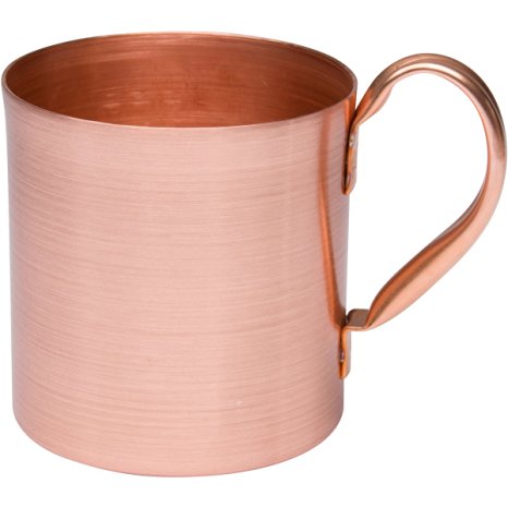 Moscow Mule Copper Mug, 100% Pure Without Lining, Unique Quality Design - Copper Sourced From the USA, FDA and California Proposition 65 Approved, 14 oz.