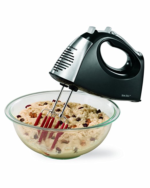 Hamilton Beach 6-Speed Hand Mixer with storage Case and Soft Srape