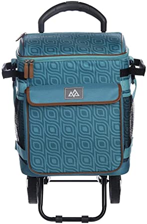 Member's Mark Collapsible & Insulated Rolling Tote - Teal