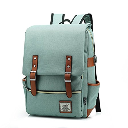 UGRACE Slim Business Laptop Backpack Elegant Casual Daypacks Outdoor Sports Rucksack School Shoulder Bag for Men Women, Tear Resistant Unique Travelling Backpack Fits up to 15.6Inch Macbook in Green