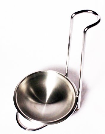 Vertical Spoon Rest / Spoon Holder / Ladle Holder - 4" stainless steel cup (holds all sizes / all utensils)