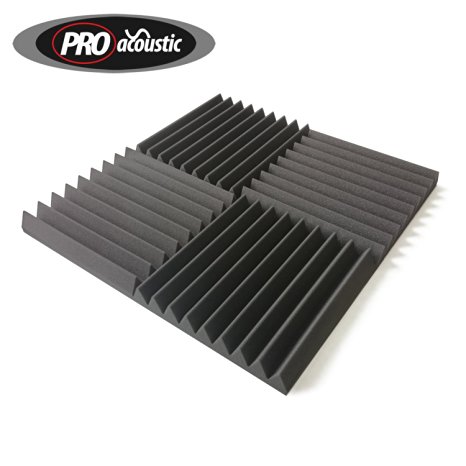 24x AFW305 Pro Acoustic Foam Wedge Tiles , Studio Sound Treatment , 2.23m2 (24 ft2) per pack