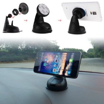 Car Mount BestsRun Universal Magnetic Windshield Dashboard Car Mount Holder Cradle for Apple iPhone 6 6 Plus iPhone 5S 5C 5 4S Samsung Galaxy S6 S5 S4 S3 HTC M9 Nexus 5 4 And Other Smartphones