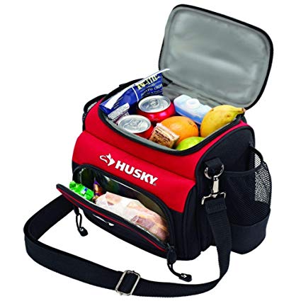 Husky 82021N11 9" 600 Denier Water and Weather Resistant Insulated Cooler with 2 Mesh Sleeves and Carrying Strap